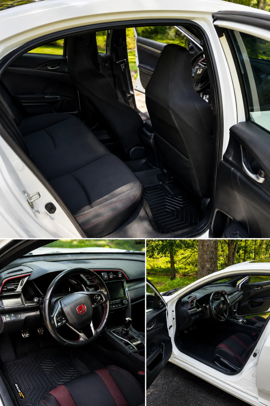 Clean Honda Civic interior collage